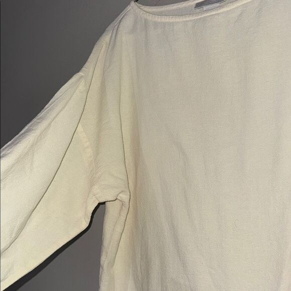 Soft Surroundings Cream Long Sleeve Blouse - Picture 5 of 8
